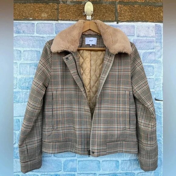 SUNCOO PARIS  CROPPED HOUNDSTOOTH JACKET SMALL - Picture 5 of 13